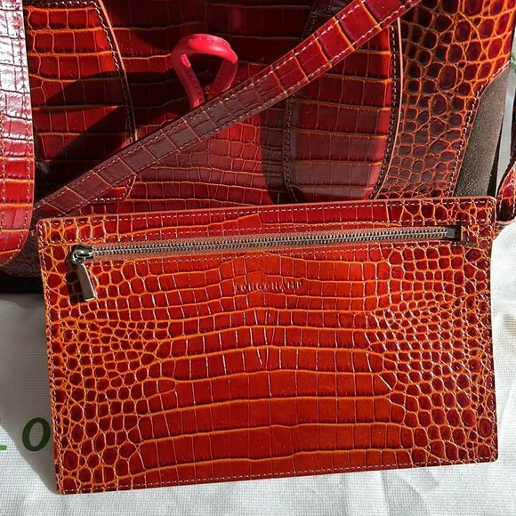 NWT rare Longchamp Roseau Medium Tote with crossbody strap - Picture 5 of 10